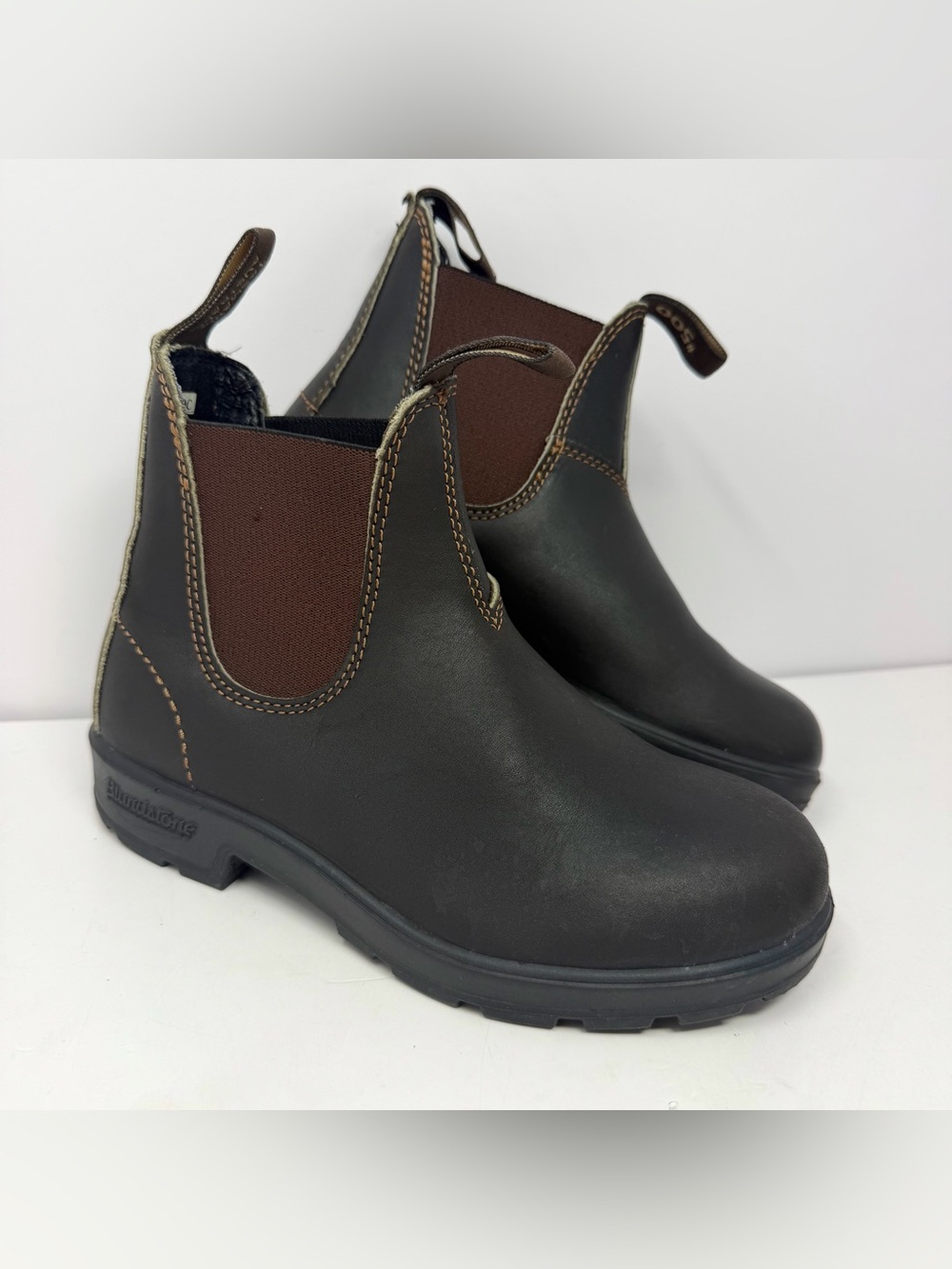 Blundstone Women’s Original 500 Chelsea Boots Sz 6 Stout Brown Leather Pull On